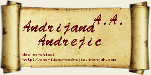 Andrijana Andrejić vizit kartica
